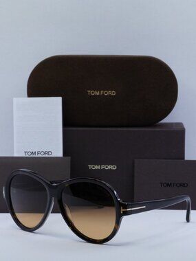 Tom Ford Camryn FT1033 52F Aviator Sunglasses - Dark Havana/Brown